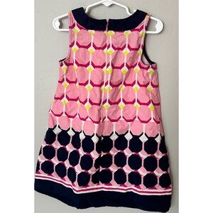 Girl’s Vintage Gymboree Navy Blue And Pink Dress